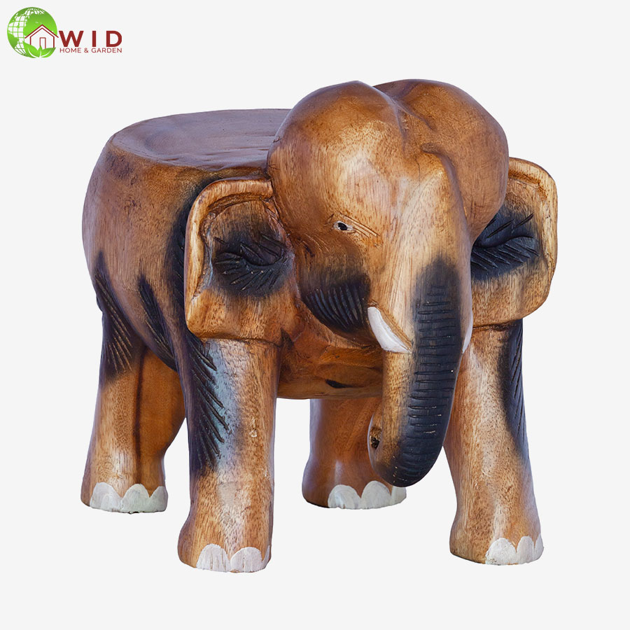 WOODEN ELEPHANT STOOL OR SMALL TABLE 