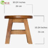 children's wooden stool plain measurements uk