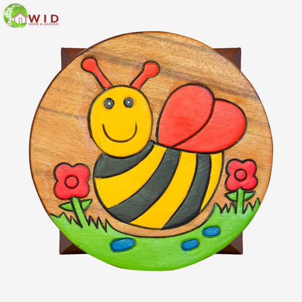 children's wooden stool Bee uk