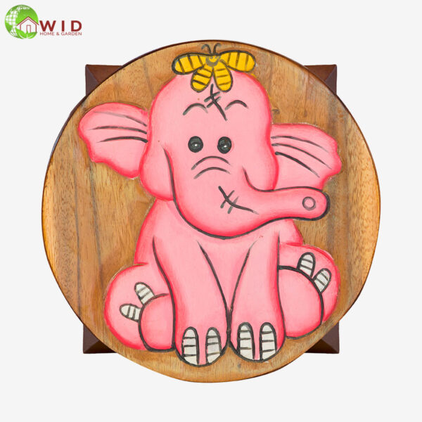 children's wooden stool Pink elephant uk