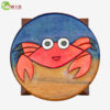 children's wooden stool crab ocean set uk