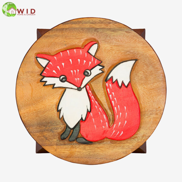 children's wooden stool fox uk