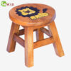 children's wooden stool lion uk
