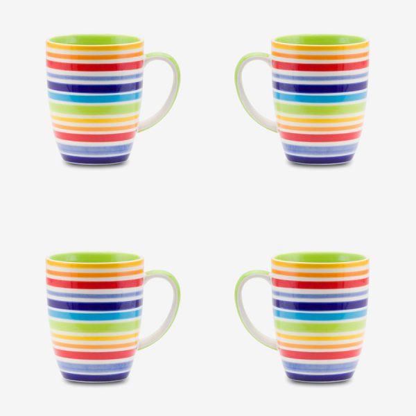 Rainbow mug 10oz set of 4