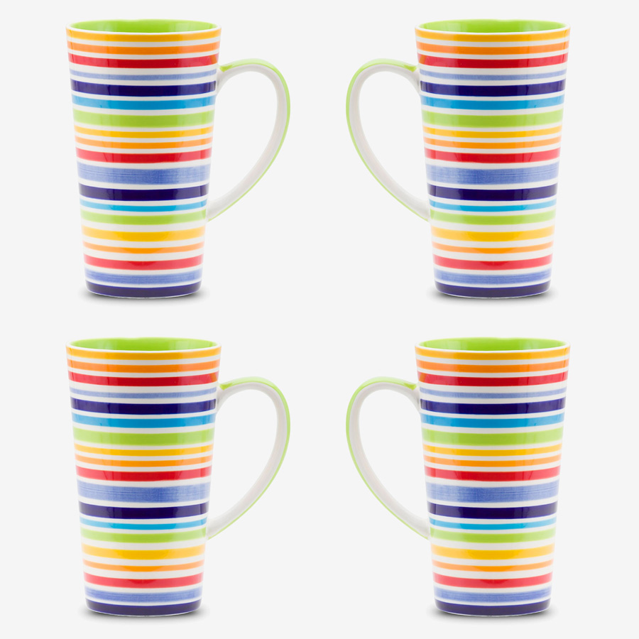 Rainbow Mug 17oz x 4