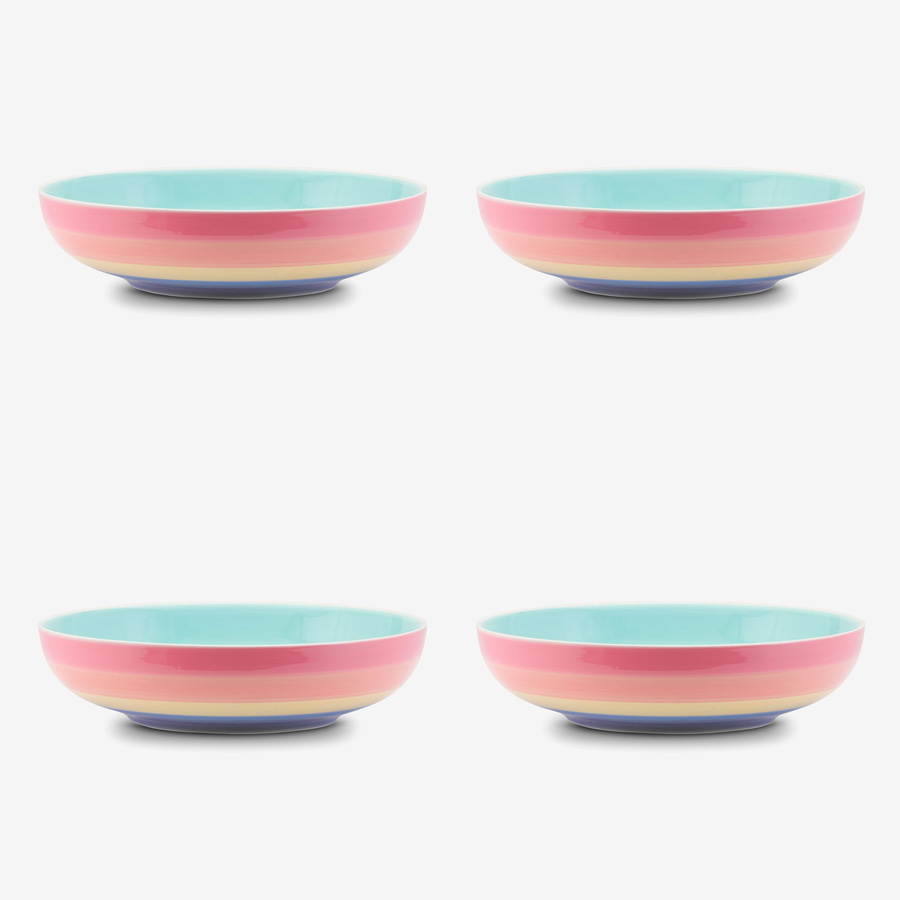 Rainbow large Bowl Pastel x 4