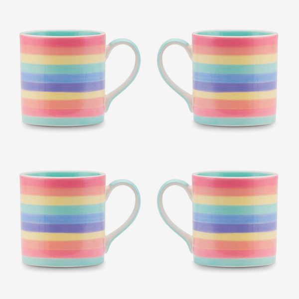 Rainbow mug 8oz Pastel x 4