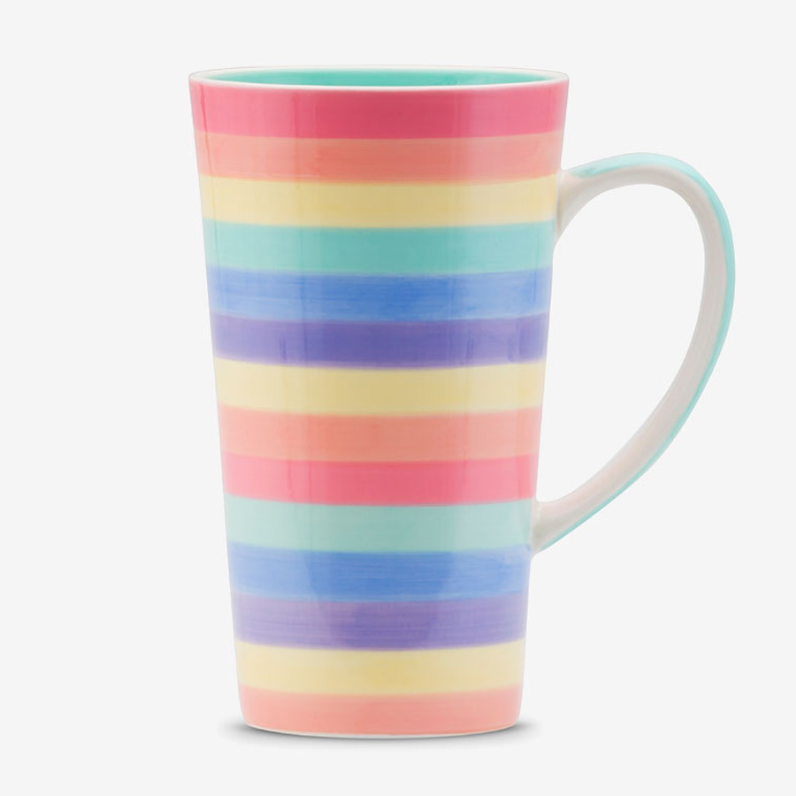 Rainbow mug 17 oz Pastel
