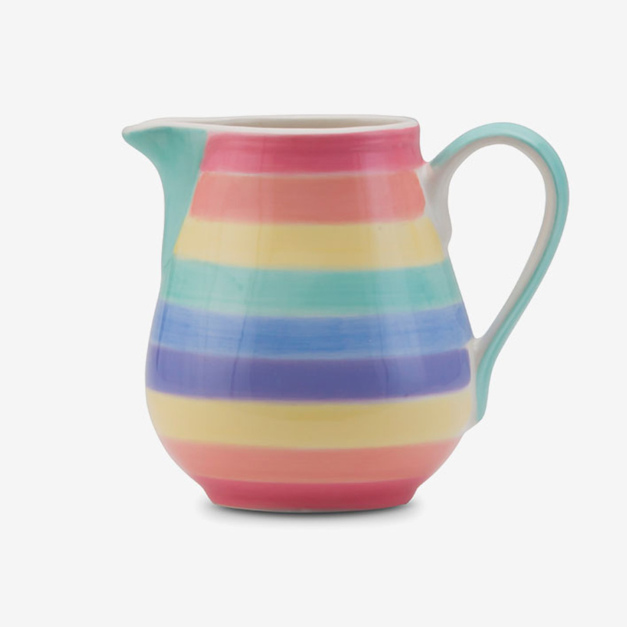 Rainbow milk jug Pastel