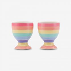 2 x Rainbow eggcups Pastel