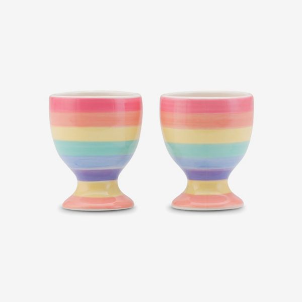 2 x Rainbow eggcups Pastel