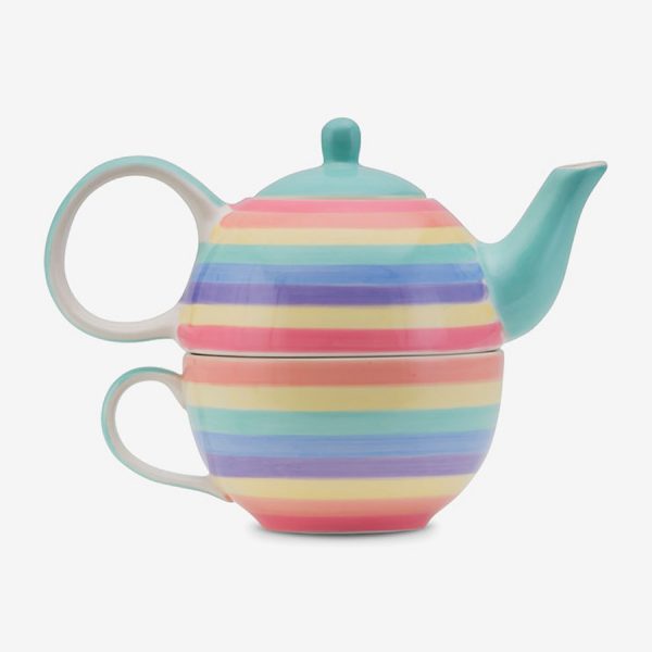 Rainbow teapot for one Pastel
