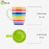 rainbow mug 10 oz single measurements uk