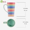rainbow mug 17 oz pastel single uk