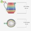 rainbow milk jug pastel uk measurements