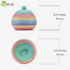rainbow sugar bowl pastel measurements uk