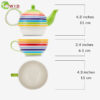 Rainbow Teapot for one measurements uk