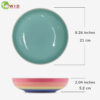 rainbow pasta bowl pastel 21cms measurements uk