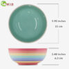 rainbow pastel bowl measurements 15cms
