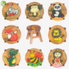 children's wooden and stool samples