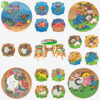 children's wooden and stool and table samples