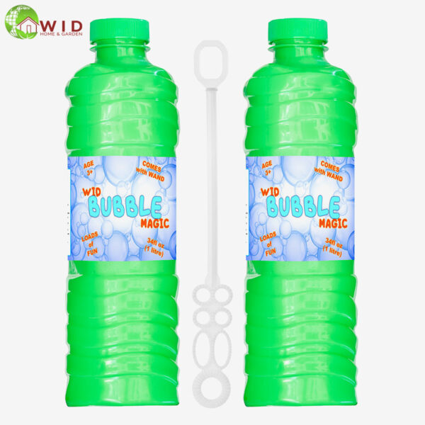 2 pack 1 ltr bubble solution bottle with wand