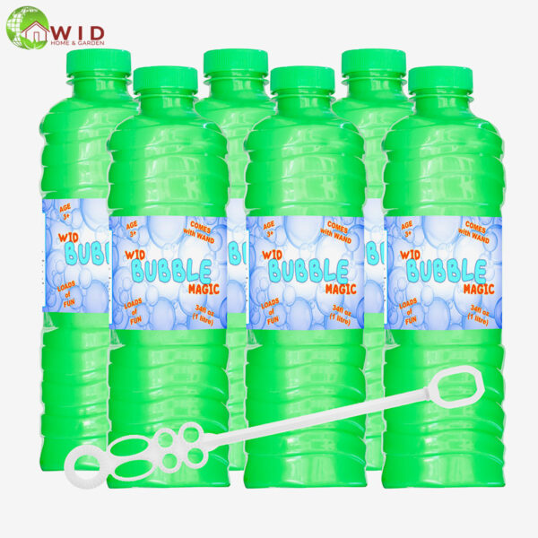 6 x 1 ltr bubble solution bottle with wand