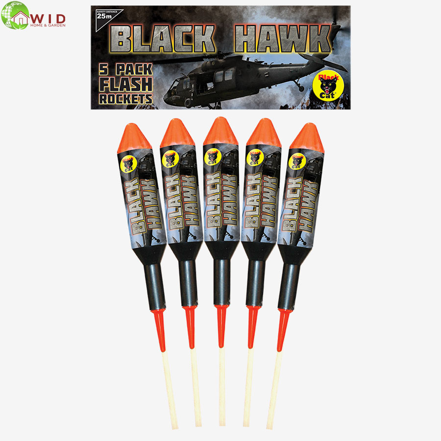 Fireworks Black hawk rocket pack x 5 UK