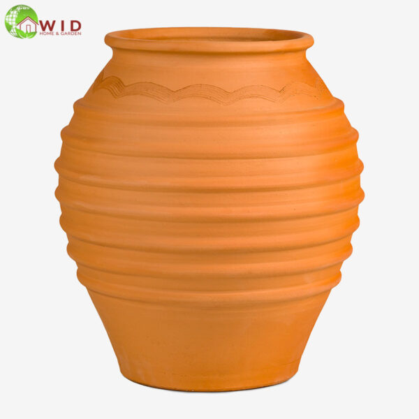 Large terra-cotta garden vase, Terra-cotta. UK