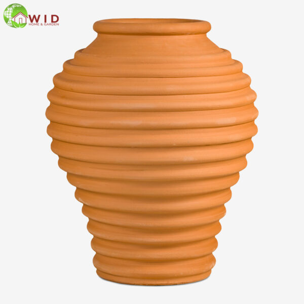 Decorative terra-cotta garden vase, large, waterways Garden Centre, UK