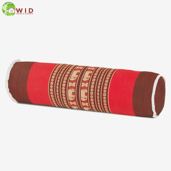 yoga bolster cushion traditional fabric red