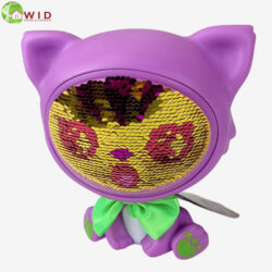 sequin toy cat purple