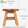 children's wooden stool view from the side uk
