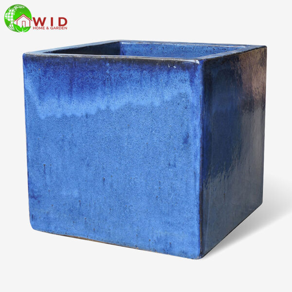 Square Garden Pot Blue exLarge