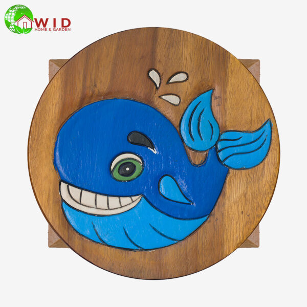 childrens wooden stool whale