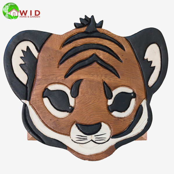 childrens wooden stool Tiger