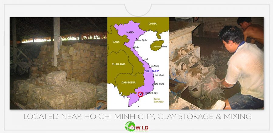 Clay storage and mixing