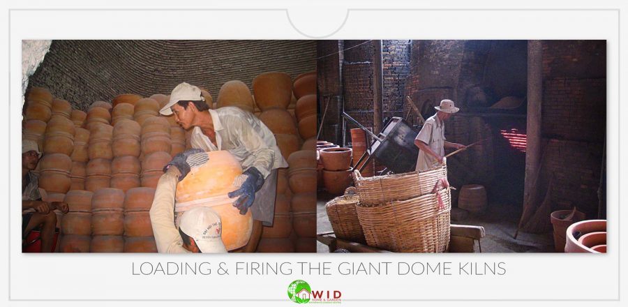 Loading and firing the giant dome kilns