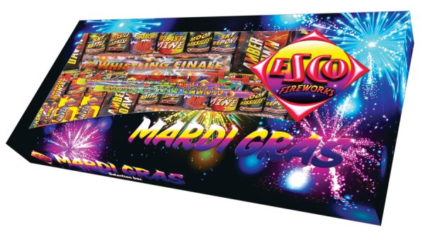 Mardi Gras firework box 50 pieces