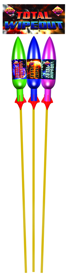 Total Wipeout 3 pack Rockets